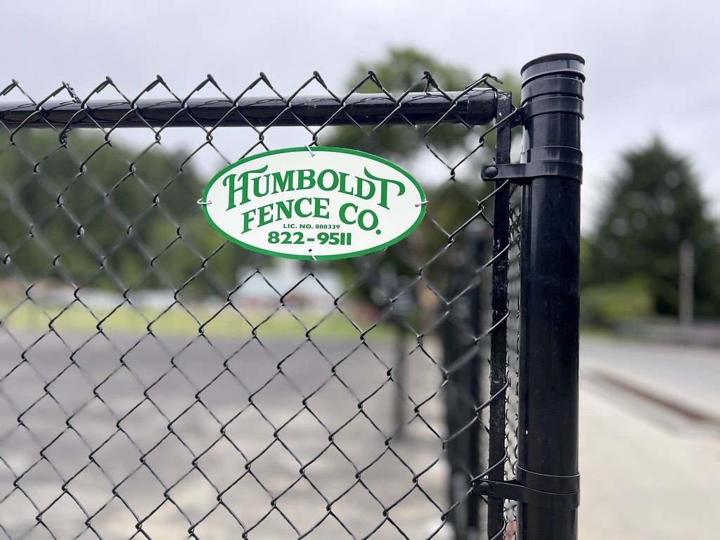 Commercial fence along the 101 corridor near Rio Dell