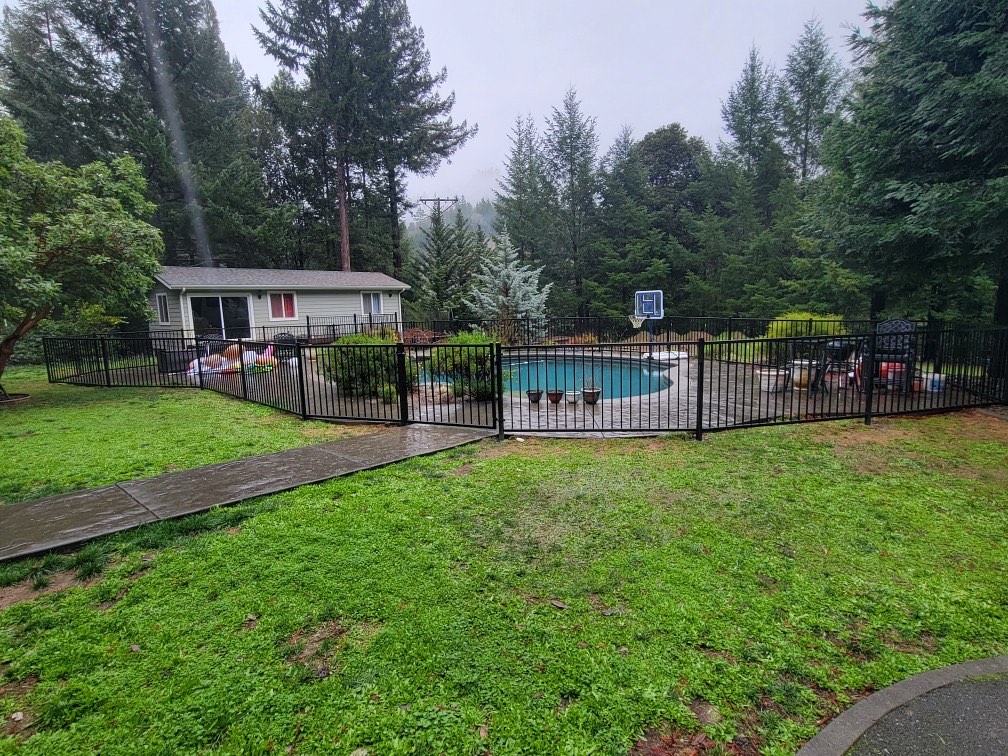 Ornamental iron fence in the style of Ferndale historic properties
