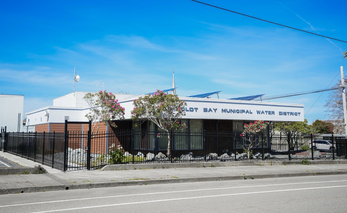 Commercial ornamental iron perimeter and gate at the Humboldt Bay Municipal Water District, Eureka