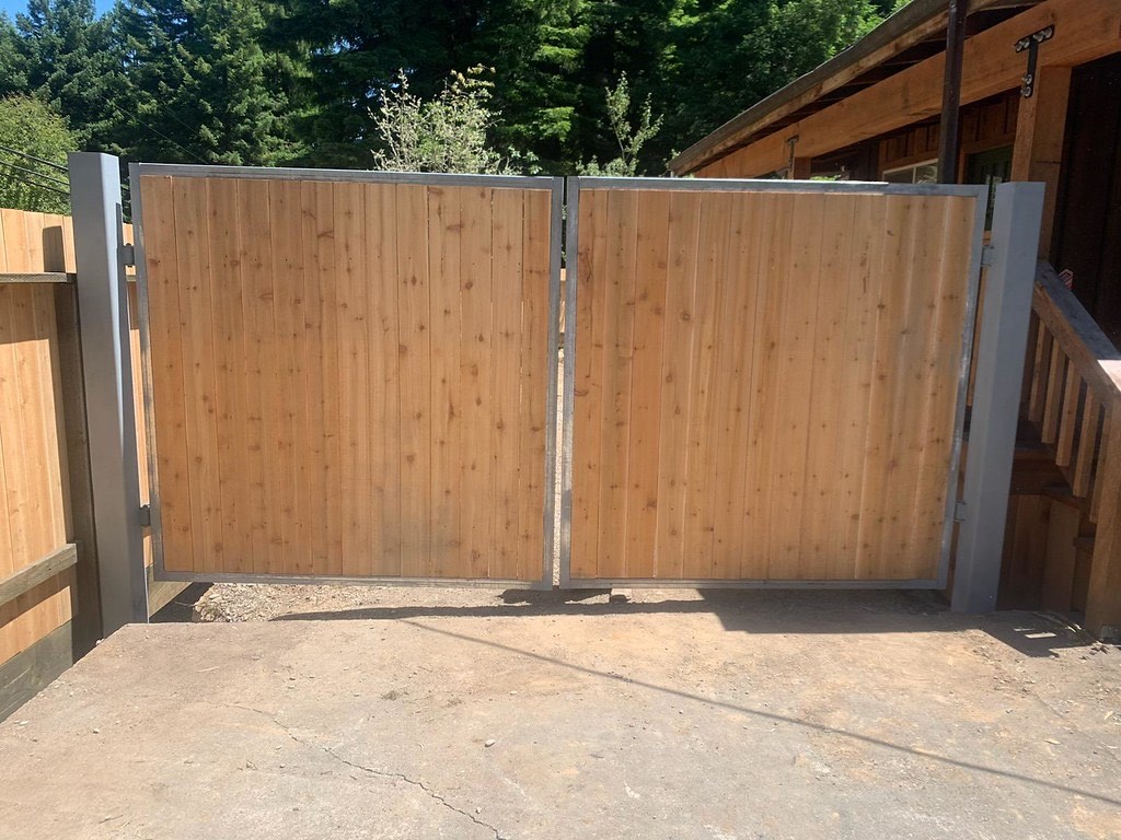 Hillside specialty fence installation