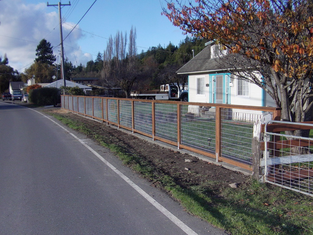 Residential backyard privacy fence