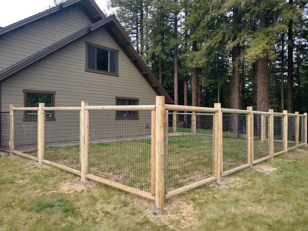 Residential fence line in a McKinleyville neighborhood